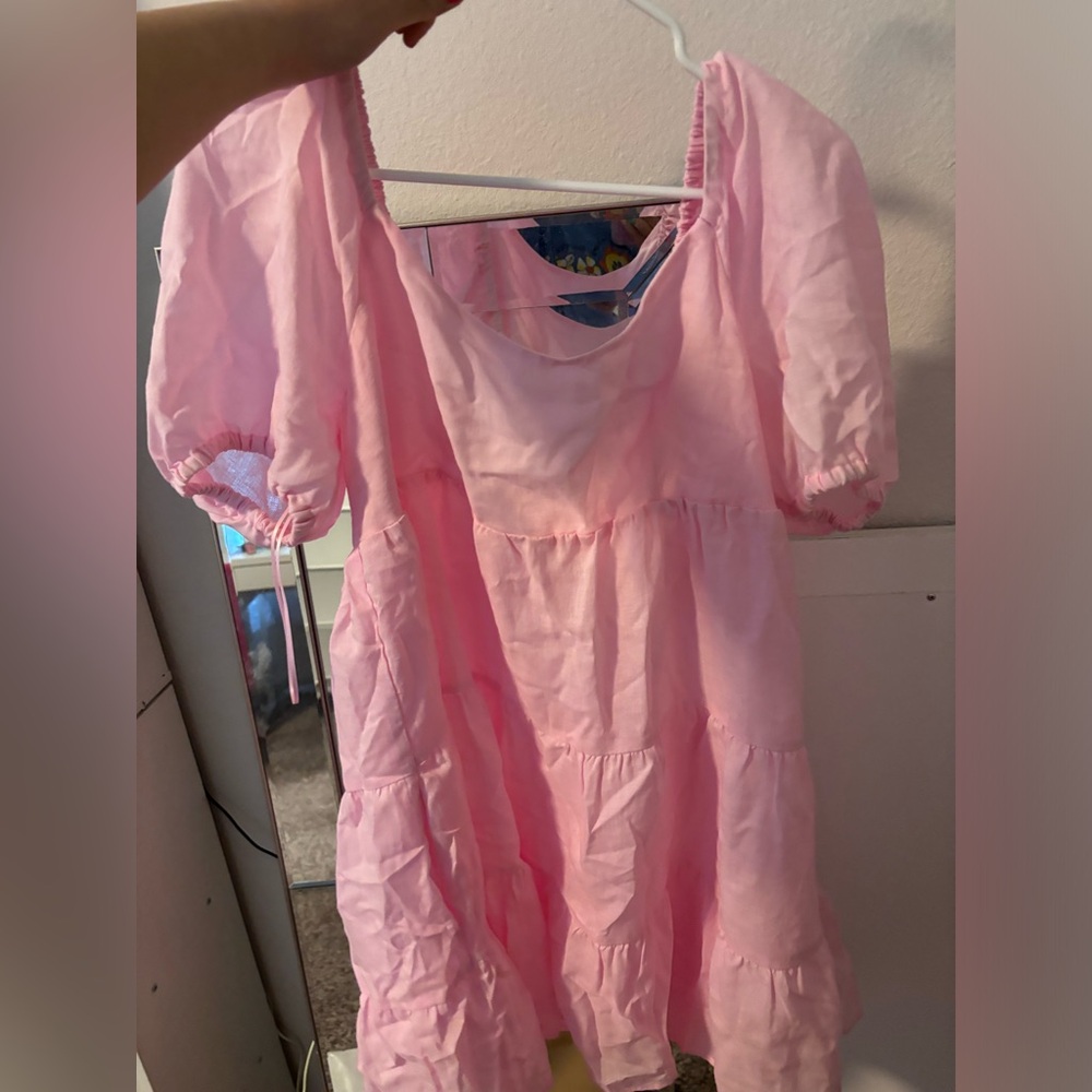 Cute pink babydoll dress